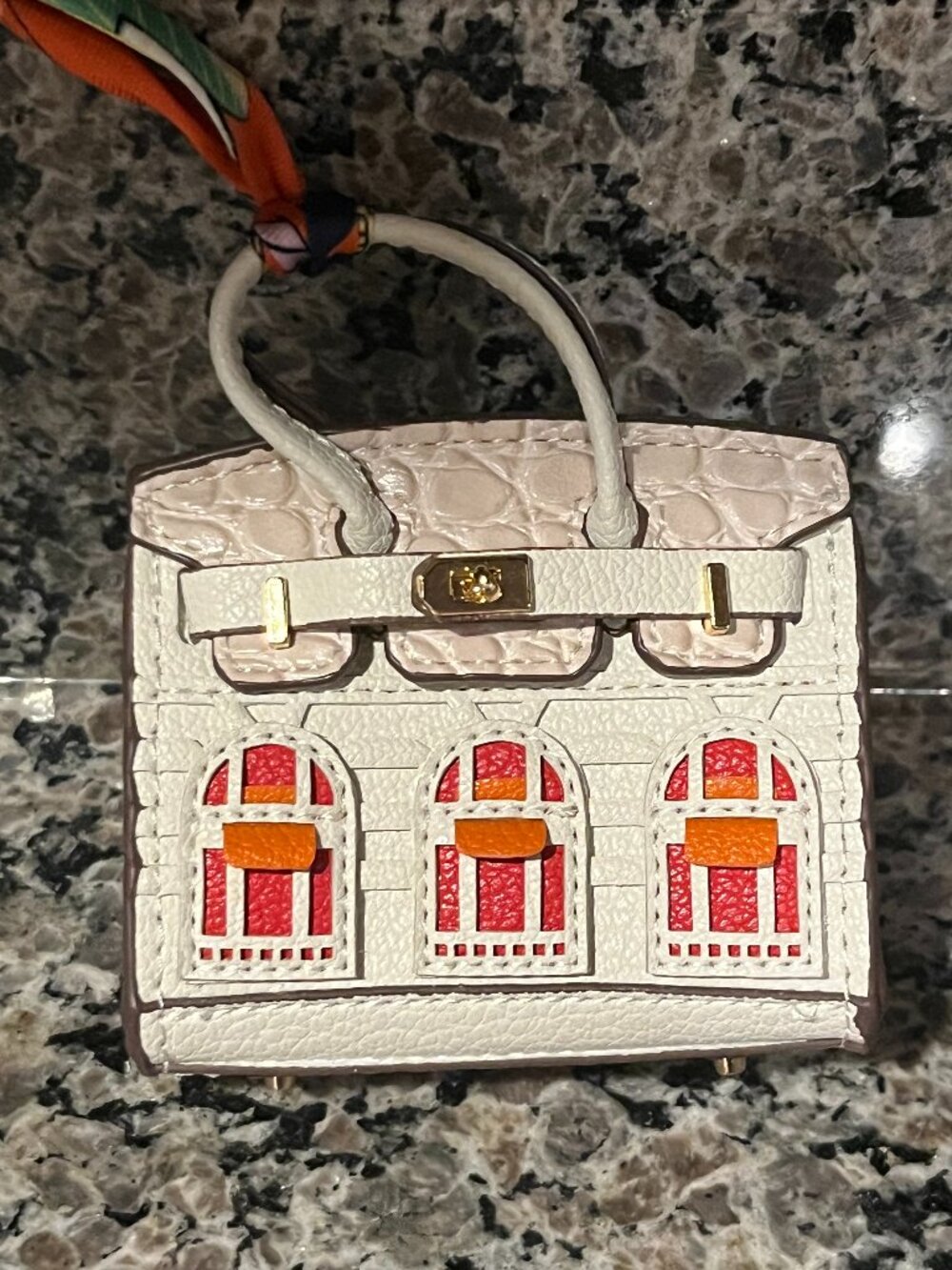 NEW Mini Crocodile/Pebbled Pattern Handbag Keychain Coin Purse Car Bag Charm